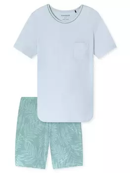 Короткий пижамный комплект SCHIESSER Comfort Nightwear, цвет Jade