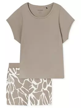 Короткий пижамный комплект SCHIESSER, темно-бежевый