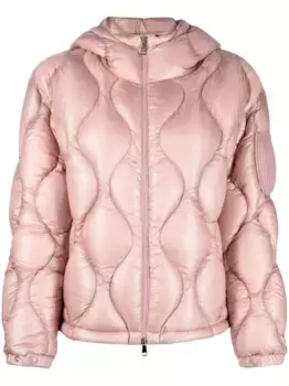 Короткий пуховик Anthon с капюшоном MONCLER, розовый