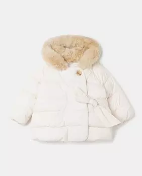 Короткий пуховик для девочки с меховым капюшоном Coconut El Corte Ingls