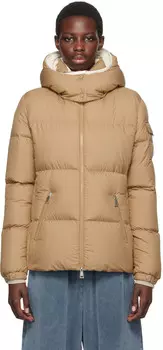 Короткий пуховик Fourmines светло-коричневого цвета Moncler