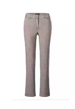 Короткий размер: элегантно декорированные джинсы Anna Goldner, серый
