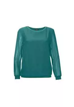 Короткий размер: блузка-комбинация Goldner, зеленый