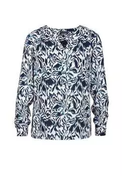 Короткий размер: блузка с принтом Goldner, мультиколор
