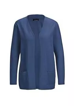 Короткий размер: длинный кашемировый кардиган Goldner, синий