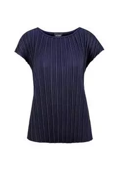 Короткий размер: плиссированная рубашка Goldner, синий