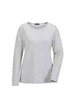 Короткий размер: полосатая рубашка с вырезом-лодочкой Goldner, мультиколор