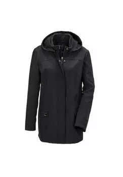 Короткий размер: водоотталкивающая куртка softshell с капюшоном Goldner, черный