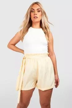 Короткий ремень plus с тканой завязкой Boohoo, серый