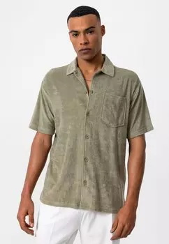 КОРОТКИЙ РУКАВ Luksemburg Antioch, RELAX FIT Рубашка оливково-пятнистый