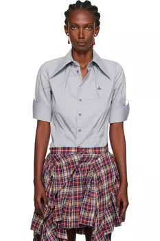 Короткий рукав футболка с принтом скрипки Vivienne Westwood, серый