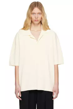 Короткий рукав поло Ami Paris, белый