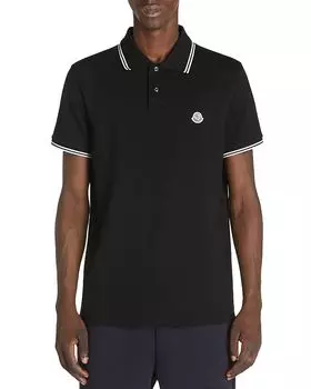 Короткий рукав Поло Рубашка Moncler, черный