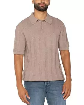 Короткий рукав Поло Свитер Liverpool Los Angeles, коричневый/бежевый