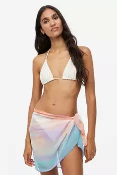 Короткий саронг H&M, светло-оранжевый/с рисунком