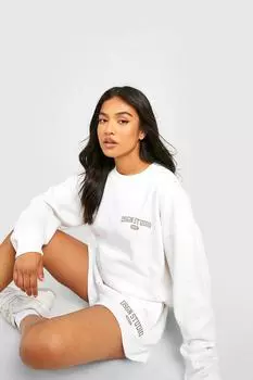 Короткий спортивный костюм petite dsgn studio Boohoo, белый
