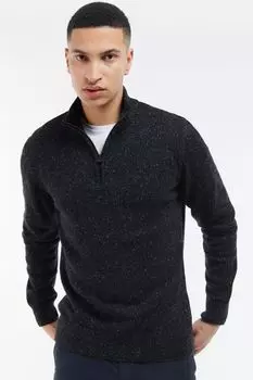 Короткий свитер на молнии Essential Tisbury Barbour, черный