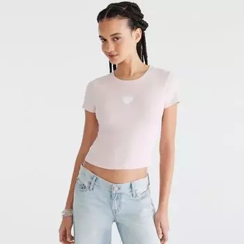 Короткий топ для подростков Aeropostale, цвет chalk pink