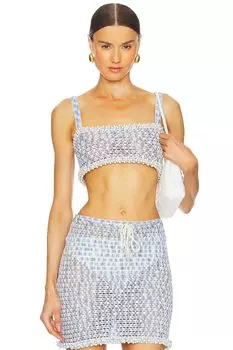 Короткий топ Galia My Beachy Side, blue & white