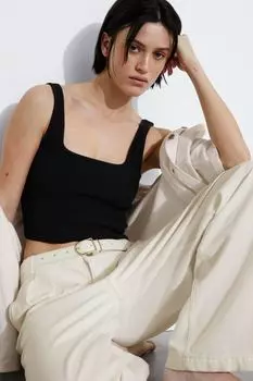 Короткий топ & Other Stories, черный