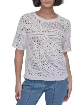 Короткий топ с коротким рукавом DKNY, белый