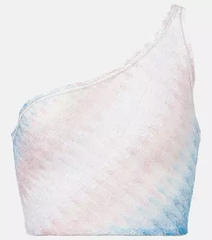 Короткий топ с одним плечом Wave Missoni, Blue And Pink Tones
