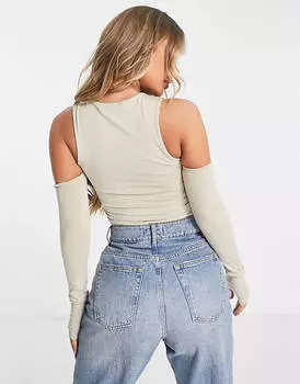 Короткий топ с открытыми плечами ASOS DESIGN
