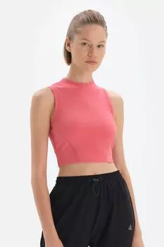 Короткий топ с овальным вырезом Dagi, розовый