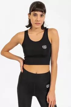 Короткий топ с овальным вырезом Jimmy Sanders, черный