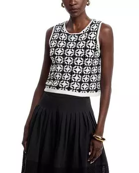 Короткий топ с принтом Area Stars, черный