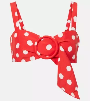 Короткий топ в горошек Adriana Degreas, красный