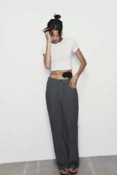 Короткий топ Zara, белый