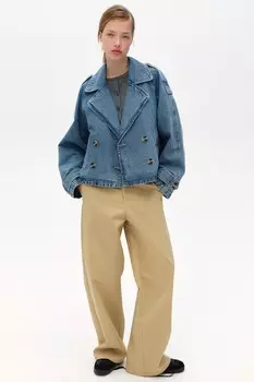 Короткий тренч H&M, синий