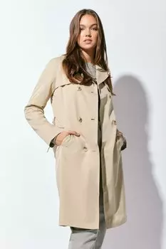 Короткий тренч Long Tall Sally, бежевый