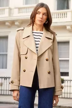 Короткий тренч Love & Roses, коричневый