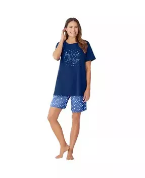 Короткий трикотажный комплект больших размеров Dreams & Co., мультиколор