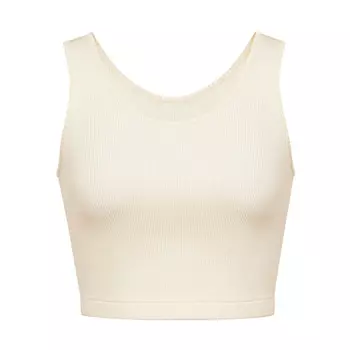 Короткий вязаный жилет Deep Breath с U-образным воротником, карамель