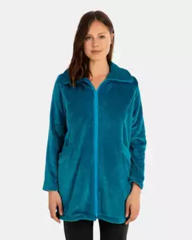 Короткий женский халат на молнии Massana, бирюзовый