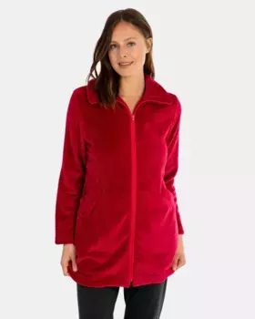 Короткий женский халат на молнии Massana, розовый