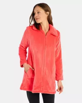 Короткий женский халат на молнии Massana, розовый