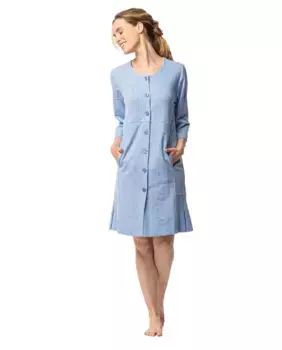 Короткий женский халат Seoretta, синий