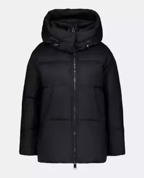 Короткий женский пуховик с капюшоном Woman El Corte Ingls, черный