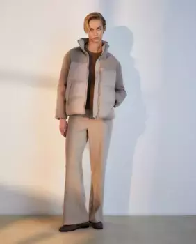 Короткий женский пуховик Woman El Corte Ingls, бежевый