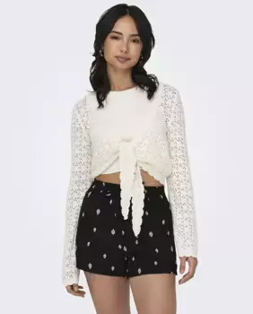 Короткий женский топ с узлом Only, цвет Nude