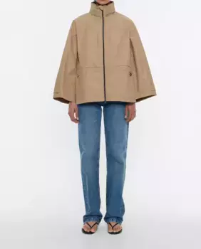 Короткий женский тренч из технической ткани Bimba y Lola, коричневый