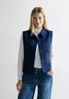 Короткий жилет Cecil структурированного вида, джинсовый