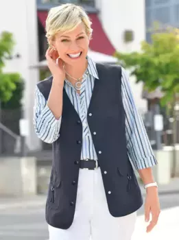 Короткий жилет Classic Basics, цвет морской волны