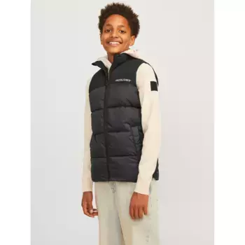 Короткий жилет для подростков Jack & Jones «JJMOON BODYWARMER STAND COLLAR JNR» Jack & Jones Junior, черный