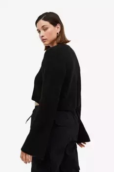 Короткий жилет H&M, черный