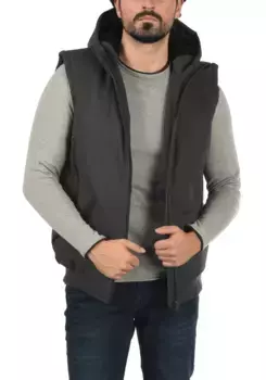 Короткий жилет из смеси "BLEND BHElano", цвет Phantom Grey